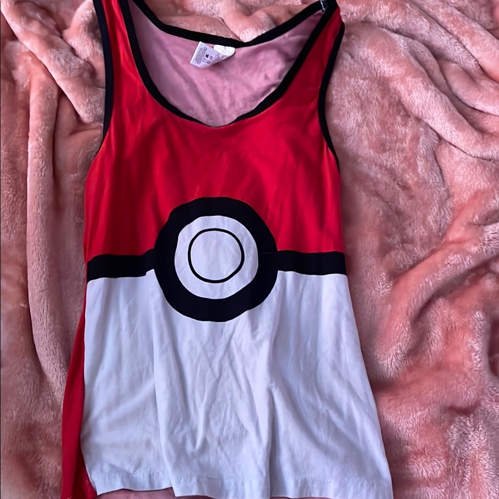 Pokemon Red and White Muscle Tee